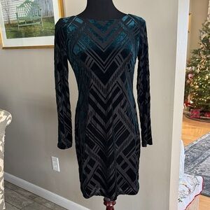 Vince Camuto Velvet Long Sleeve Dress